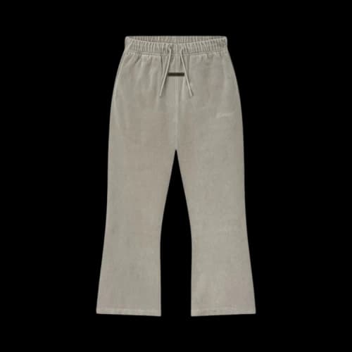 Fear of God Essentials Velour Flare Sweatpant 'Smoke Grey'