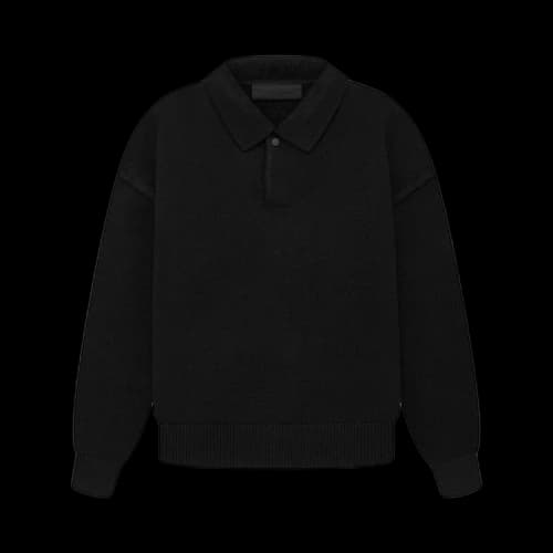 Fear of God Essentials Kids Knit Polo 'Black'
