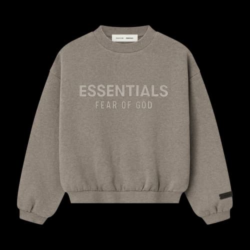 Fear of God Essentials Kids Fleece Crewneck Heather Stone