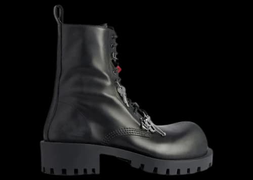 Balenciaga Hummer Lace-Up Bootie Charms Black