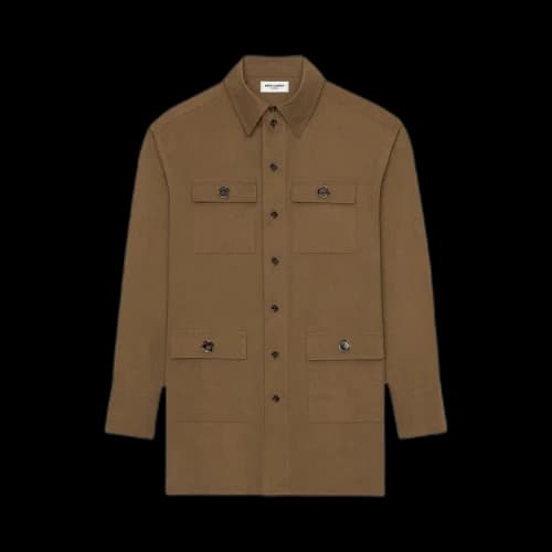 Saint Laurent Saharienne Shirt 'Ecorce'