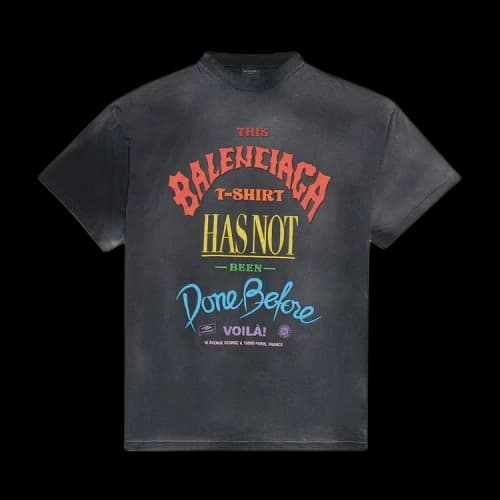 Balenciaga Not Been Done T-Shirt 'Washed Out Black'