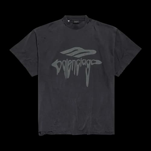 Balenciaga 3B Liquefied T-Shirt 'Faded Black/Anthracite'
