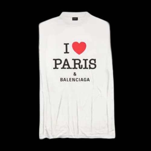Balenciaga I Love Paris & Balenciaga T-shirt Oversized 'White' (Women's)