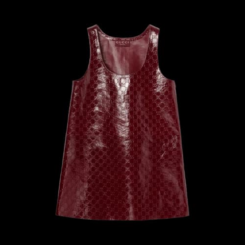 Gucci Allover GG Embossed Dress 'Ancora Rossa'