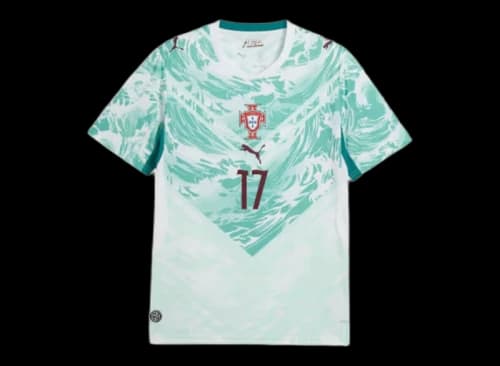 Puma Portugal Away Player Jersey PUMA White/Green Lagoon
