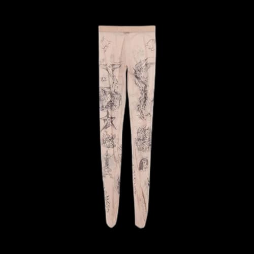 Balenciaga Tattoo Tights 'Light Beige'
