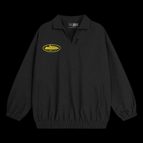 Corteiz Guerillaz* Drilltop 'Black/Yellow'