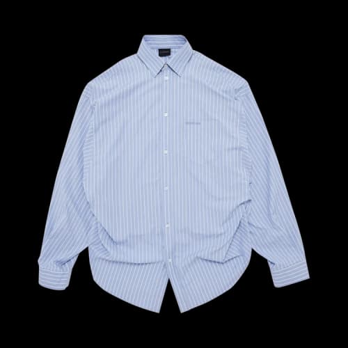Balenciaga Asymmetric Shirt 'Sky Blue/White'