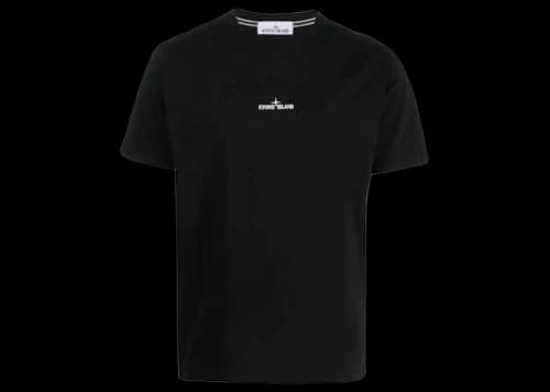 Stone Island Embroidered T-Shirt Black