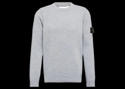 Stone Island Logo Patch Sweater Grey