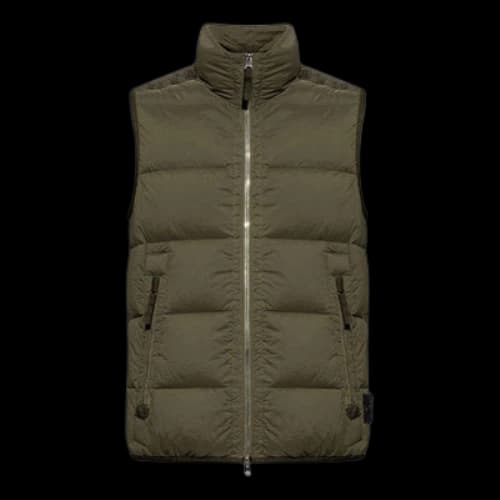 STONE ISLAND Logo Patch Puffer Gilet 'Olive Green'