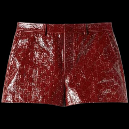 Gucci GG Embossed Shiny Leather Shorts 'Lacquer'