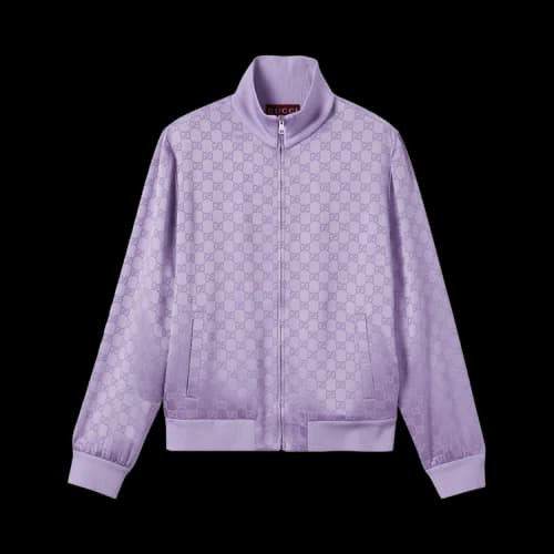 Gucci Long-Sleeve Zip Jacket 'Wisteria Lilac'