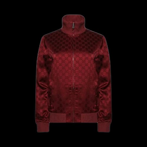 Gucci Jacquard Zip Jacket 'Rosso Nuovo'