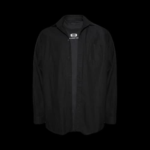 Balenciaga Unity Sports Icon Layered Oversized Shirt 'Black'