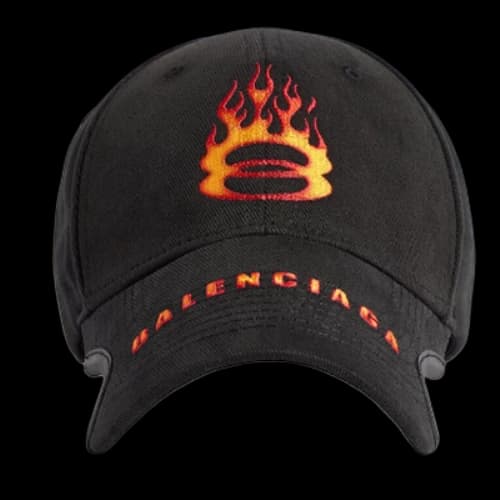 Balenciaga Burning Unity Cap 'Black Orange'