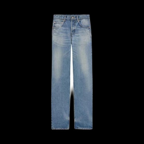 Saint Laurent Mid Straight Baggy Jeans 'Benjamin Blue'