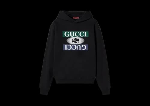 Gucci Felted Jersey Hoodie Black Multi