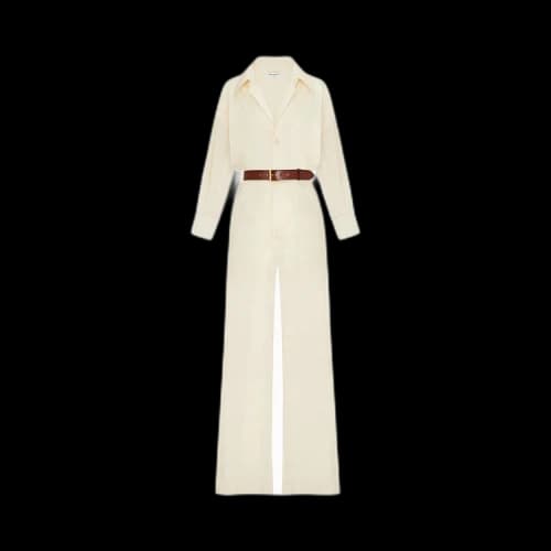 Saint Laurent Jumpsuit 'Blanc Casse'