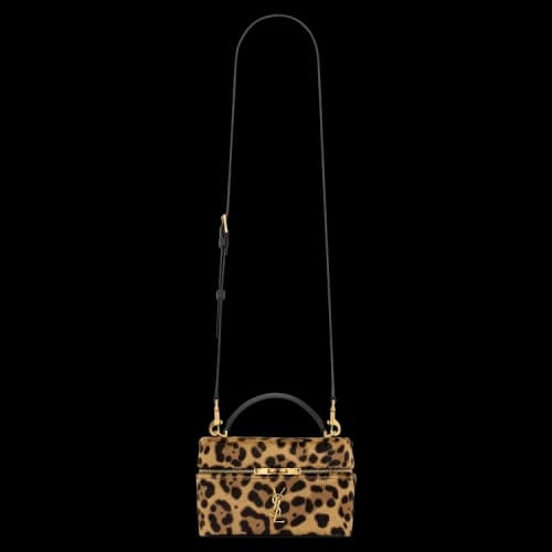 Saint Laurent Gaby Vanity In Leopard 'Manto Naturale/Nero'