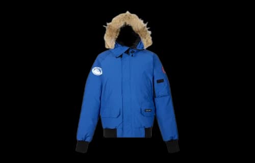 Canada Goose Solid Color Cozy hooded aviator Down Jacket Blue
