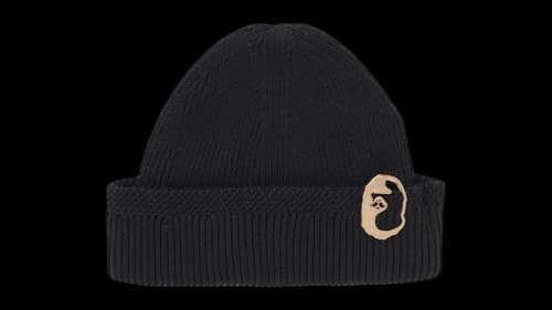 BAPE Logo Beanie Black