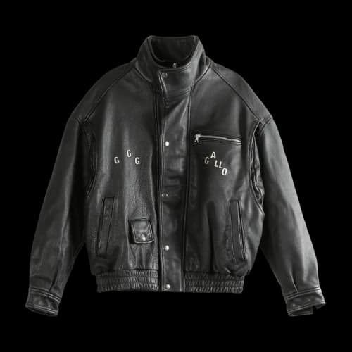 Paly Hollywood The Commission Leather Bomber Jacket 'Black'