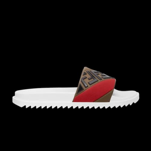 Fendi Rubber Fussbetts Slides 'Multi'