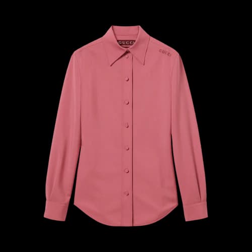 Gucci Wool Mohair Shirt 'Vivid Blush'