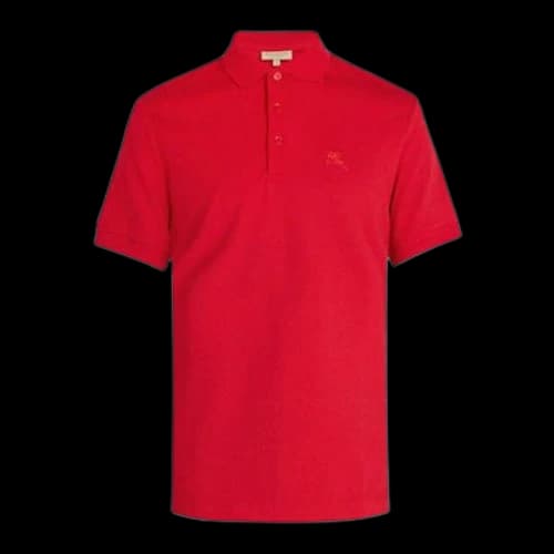 Burberry SS21 Collar Short Sleeve Polo Shirt Red