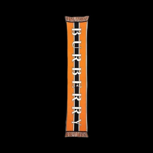 Burberry Logo Football Cashmere Scarf 'Orange'
