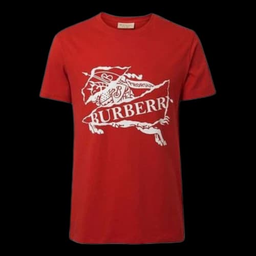 Burberry Casual logo Short Sleeve Red