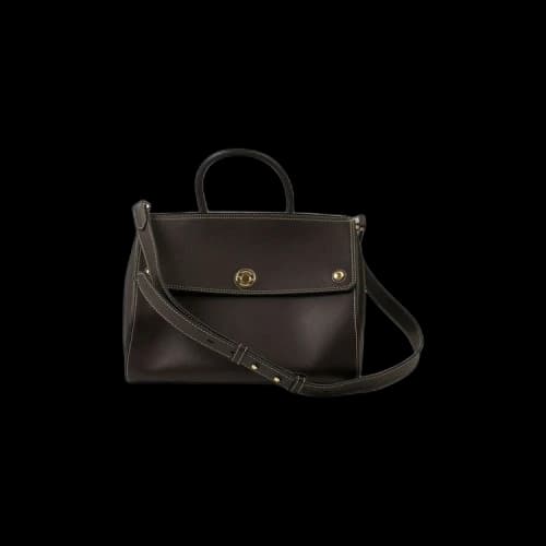 Burberry Leather Handle Bag 'Brown'