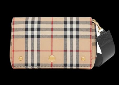 Burberry Small Vintage Check and Leather Crossbody Bag Archive Beige/Black