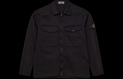 Stone Island Satin Overshirt 'Black'