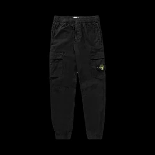 Stone Island Engineered Knees Cargo Pants Black