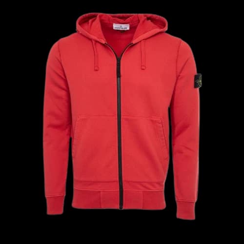 Stone Island Zip Hoodie 'Red'
