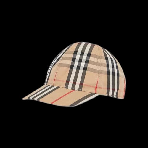 Burberry Kids Check Baseball Cap 'Archive Beige'