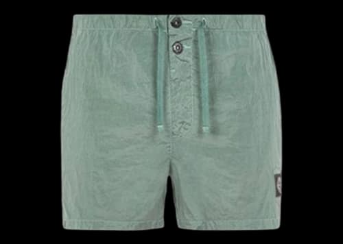 Stone Island Slim Fit Metal Nylon Swim Trunks Light Green