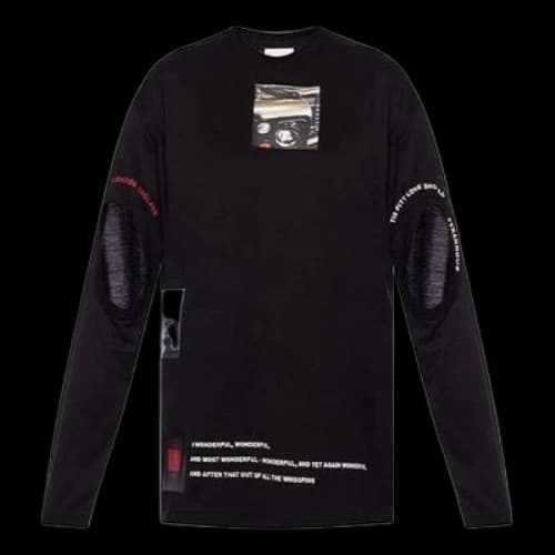 Burberry Detail Montage Prints Skeleton Long Sleeve Black