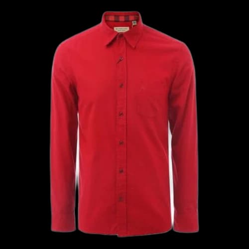 Burberry Sleeve Long Sleeves Shirt Red