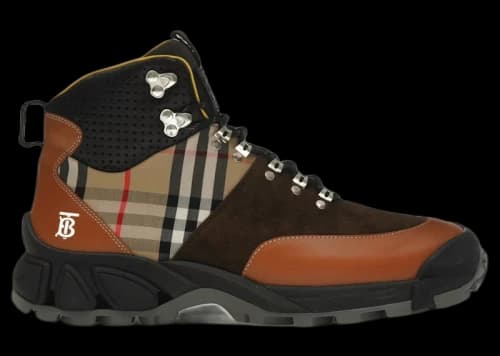 Burberry Vintage Check Tor Boots Beige Brown Black (Women's)
