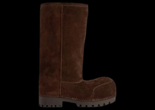 Balenciaga Alaska Fur High Boot Light Espresso