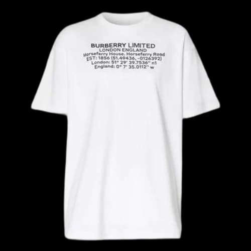 Burberry Cotton Short Sleeve White