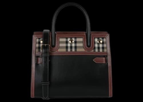 Burberry House Check Title Tote Black