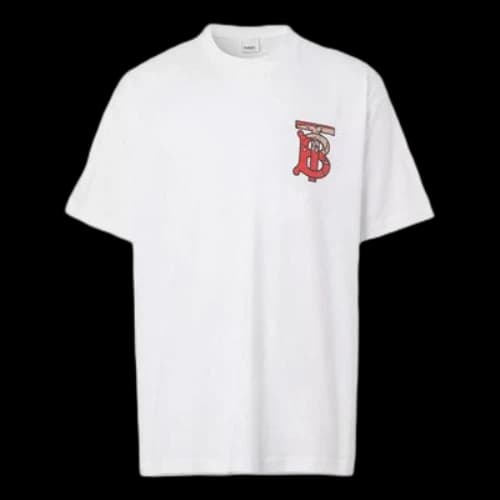 Burberry Logo Printing Cotton Short Sleeve White