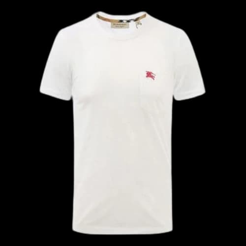 Burberry Logo Round Neck Short Sleeve White