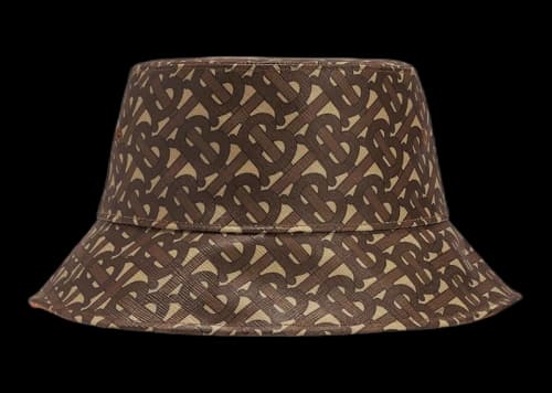 Burberry Monogram Print Bucket Hat Brown