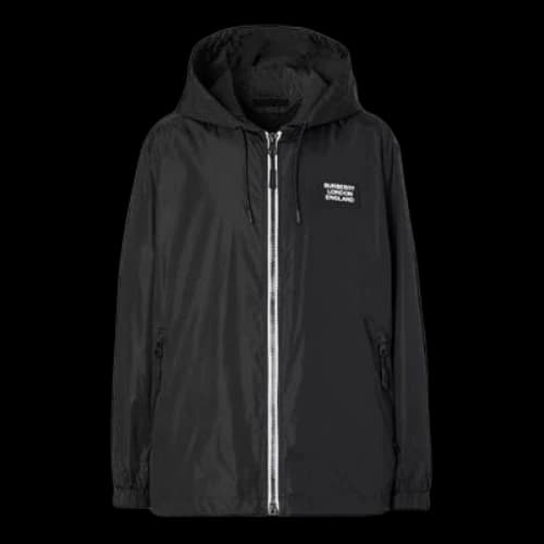 Burberry Logo ECONYL Light Hooded Jacket Black